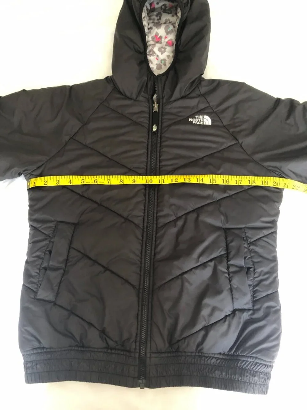 The North Face Reversible Girls Puffer Jacket Black Youth Junior Size XL